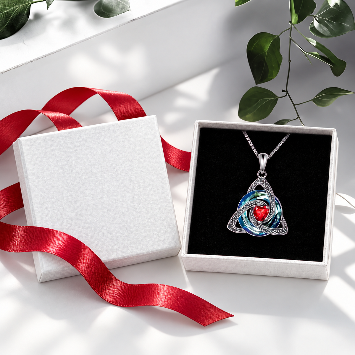 💎 Personalized Birthstone Celtic Trinity Knot Necklace – 50% OFF Today 🔥
