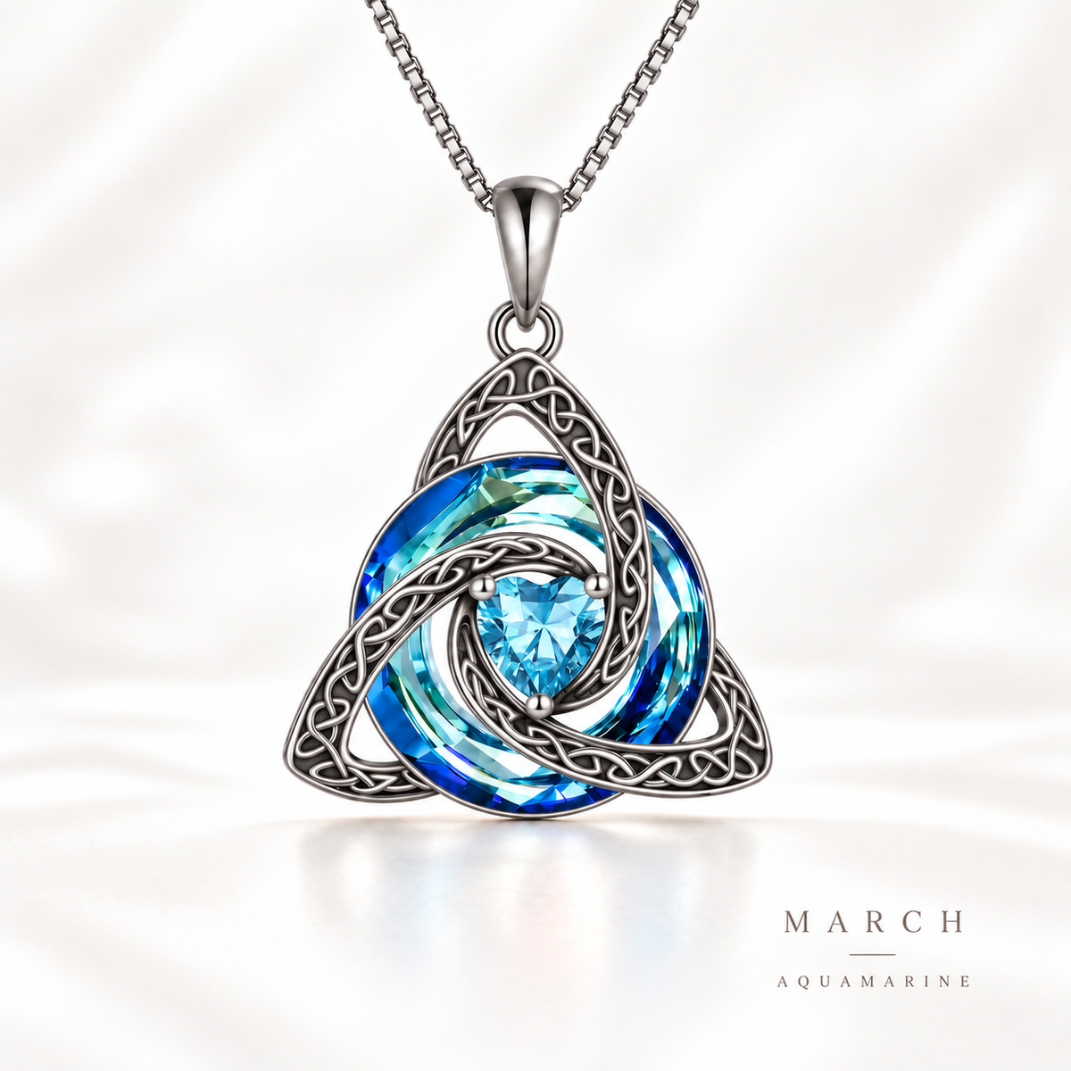 💎 Personalized Birthstone Celtic Trinity Knot Necklace – 50% OFF Today 🔥