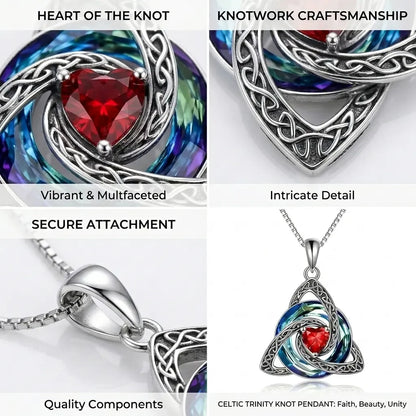 💎 Personalized Birthstone Celtic Trinity Knot Necklace – 50% OFF Today 🔥