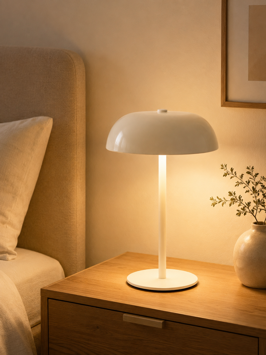 White Mushroom Desk Lamp