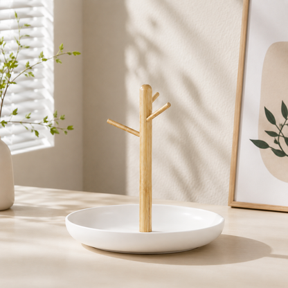 White Branch Jewelry Key Tray