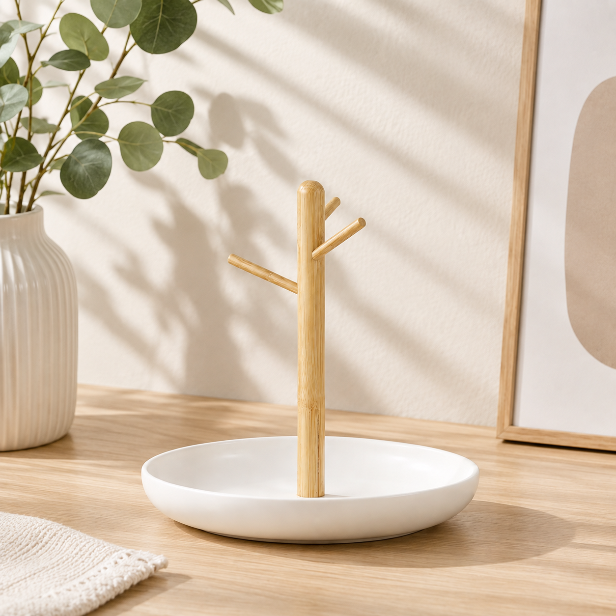 White Branch Jewelry Key Tray