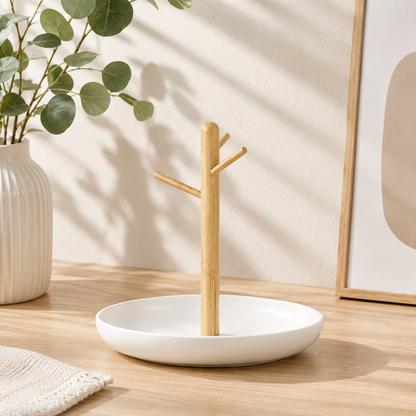 White Branch Jewelry Key Tray